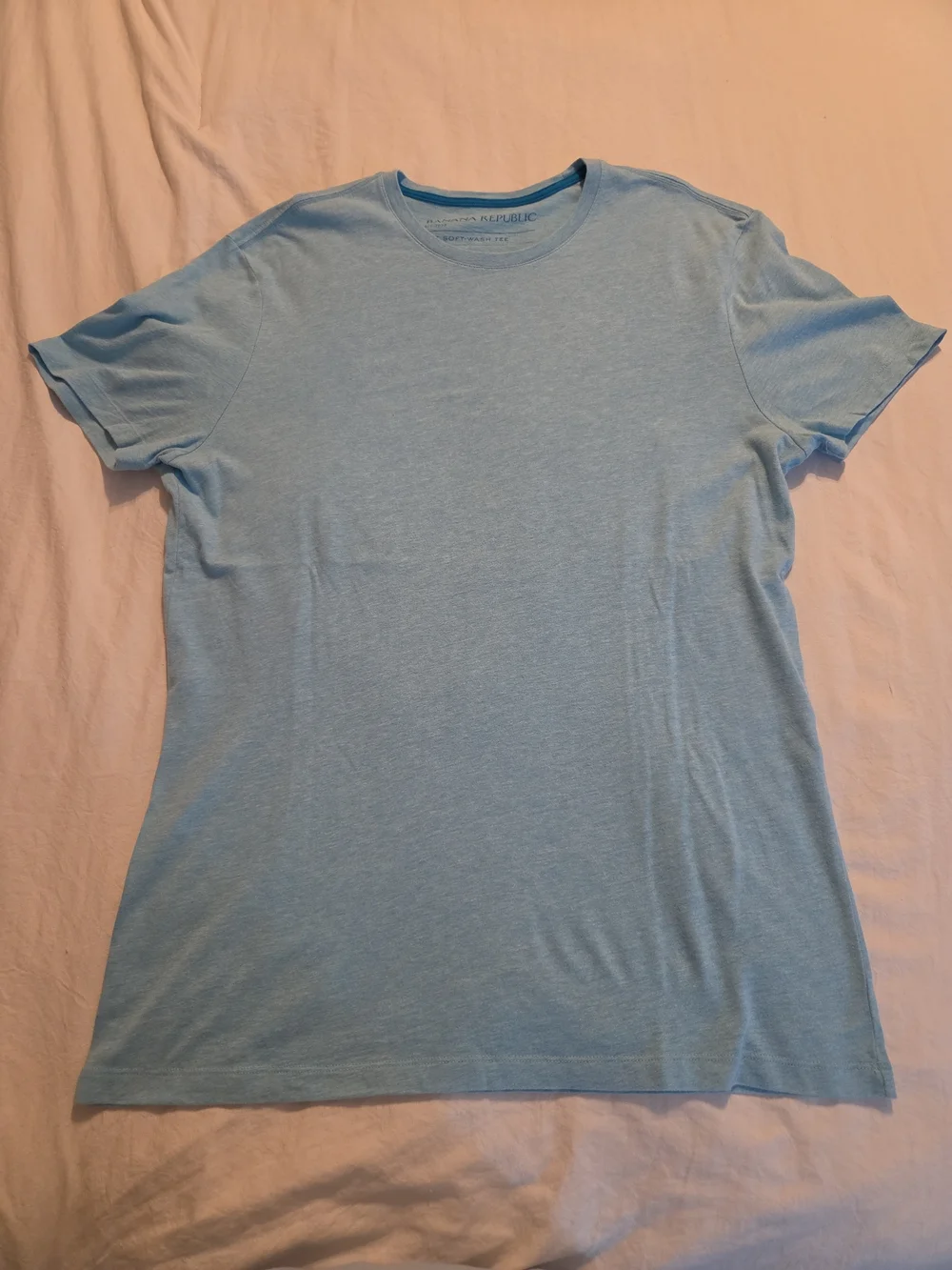Banana Republic Men's 4 V-Neck 1 Crew Tees in Blue & Orange Mix Size M